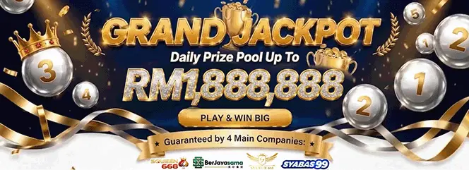 Grand Jackpot daily prize pool up to RM1,888,888